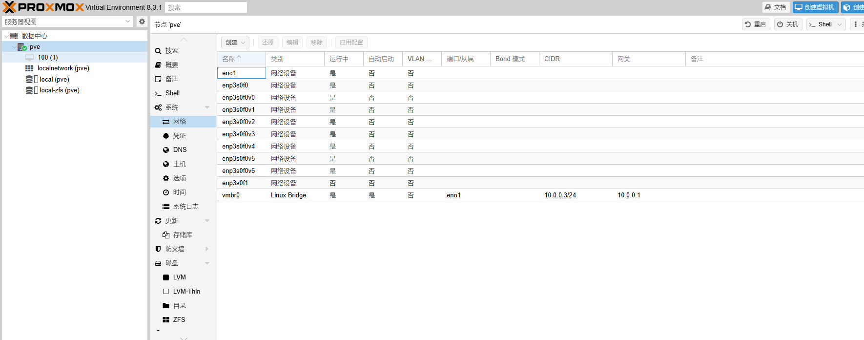 PVE下intel i350网卡开启SR-IOV PVE下intel i350网卡开启SR-IOV